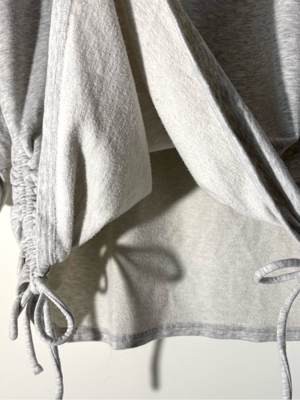 Athleta Lombard Ruched Side Tie Sweatshirt gray Sz 3X - Picture 6 of 11